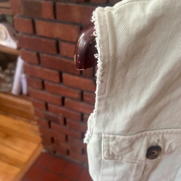 Stradivarius lite green jean vest size M - Picture 3 of 5